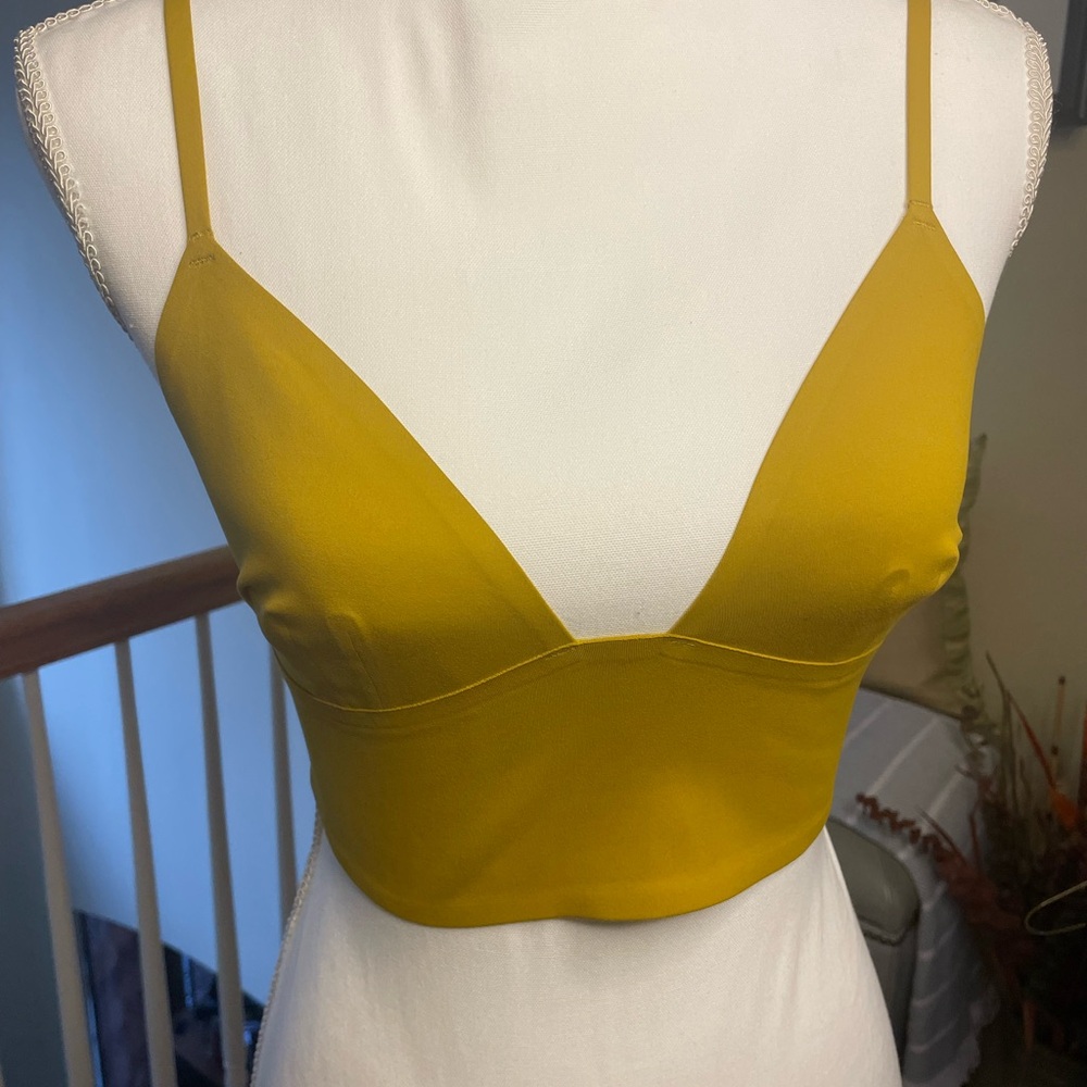 Free People Golden Yellow Bralette-NWOT